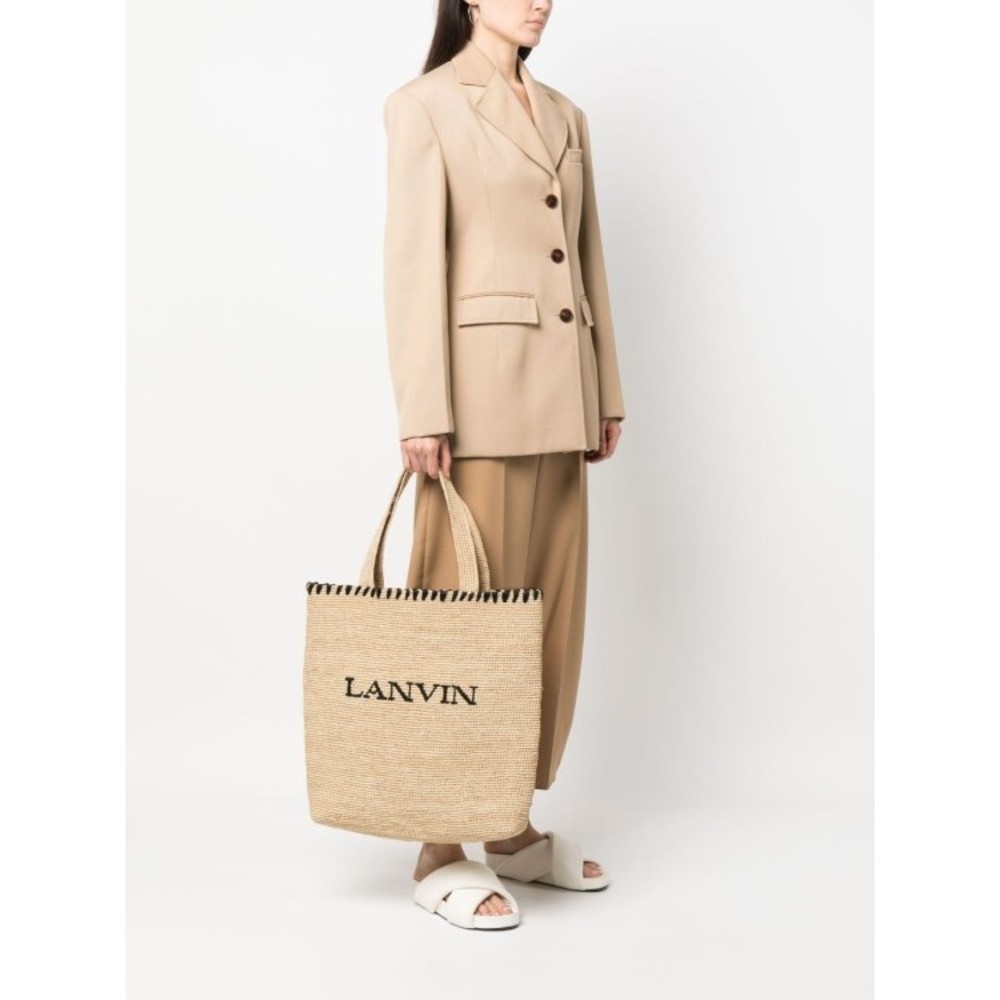 Lanvin Natural Raffia Tote Bag - NWT - Picture 3 of 5